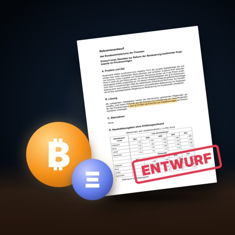 Kryptosteuer 2027: Was der Referentenentwurf wirklich vorsieht